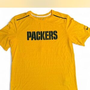 Nike Yellow Green Bay Packers Short Sleeve Tee